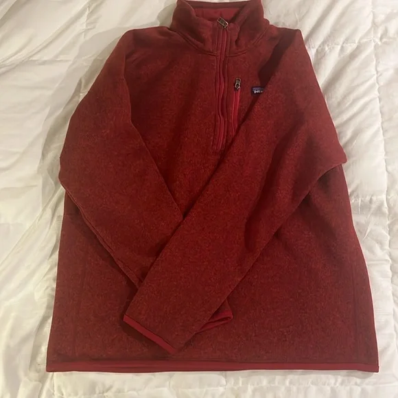 Men's Better Sweater® 1/4-Zip Fleece, Dark Red, Large
